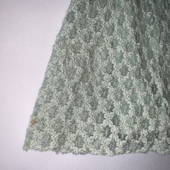 Urban Outfitters Silence Noise Romper Women S Lace Green Sheer High Neck Preppy - Picture 11 of 13